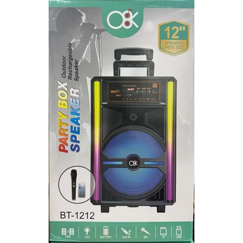 TELSAN BT-1212 KABLOSUZ MİKROFONLU SD USB BLUETOOTH SPEAKER