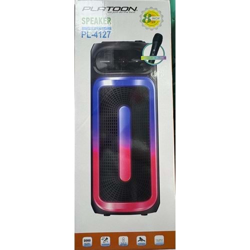 PLATOON PL-4127 MİKROFONLU SD USB BLUETOOTH SPEAKER