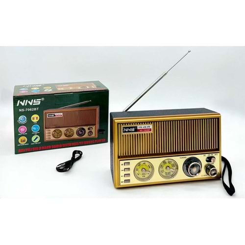 TELSAN NS-7062BT USB/SD/FM/BLUETOOTH NOSTALJİ GÜÇLÜ SİNYAL MÜZİK KUTUSU