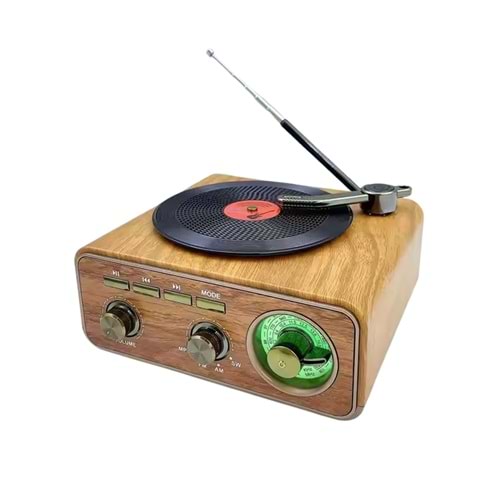 TELSAN MD-1317BT Bt/Fm/Usb Nostalji Plak Görünümlü Radyo