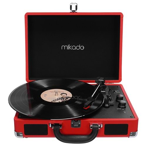 Mikado Nostalgia MN-P317 Kırmızı Pikap+Rca+Bluetooth Destekli Plak Müzik Kutusu