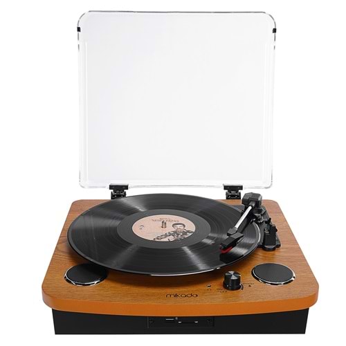 Mikado Nostalgia MN-P235 VOYAGER Pikap Ahşap USB-BT 3.5mm AUXIN&RCAO Destekli Plak Müzik Kutusu