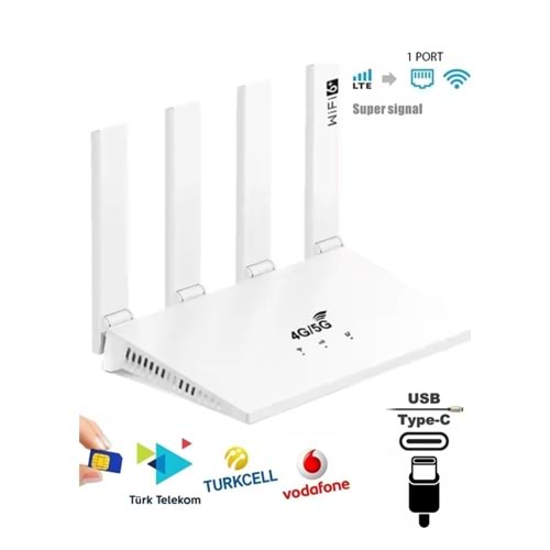 Apronx CP906 5G+4G Mobile 4 Antenli WiFi Router Wifi 6 + 300Mbps 4G LTE Taşınabilir Modem CPF906