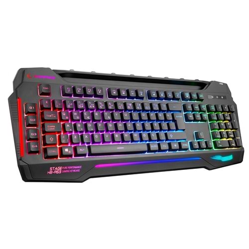 Rampage KB-R63 STAGE Siyah 4 Makro Fonksiyon Sese Duyarlı Işıklı RGB Q USB +Ses Mik Çıkışlı Oyuncu Klavyesi