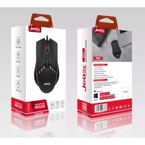 Jedel M82 Optik LED Dört Buton 1600 DPI Renkli Rgb Gaming Kablolu Mouse