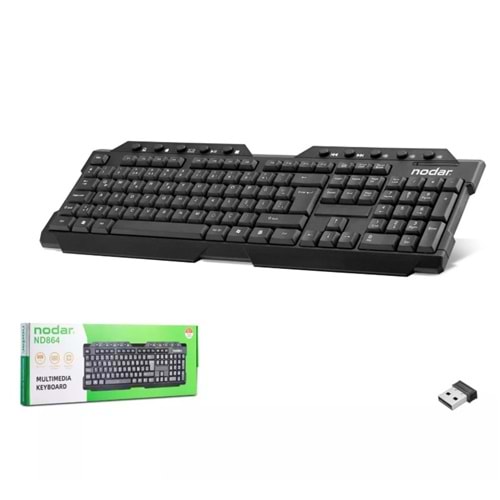 Nodar Nd864 Kablosuz Multimedia Klavye Q Siyah