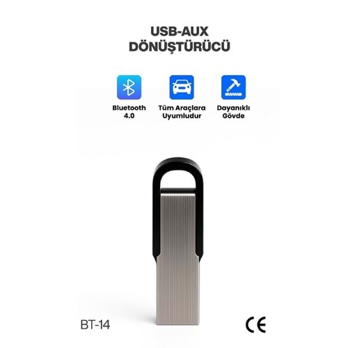 CONCORD BT-14 Araç Teyp Bluetooth Çevirici | USB Dönüştürücü