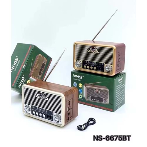 TELSAN NS-6675BT USB/SD/FM/BLUETOOTH NOSTALJİ GÜÇLÜ SİNYAL MÜZİK KUTUSU