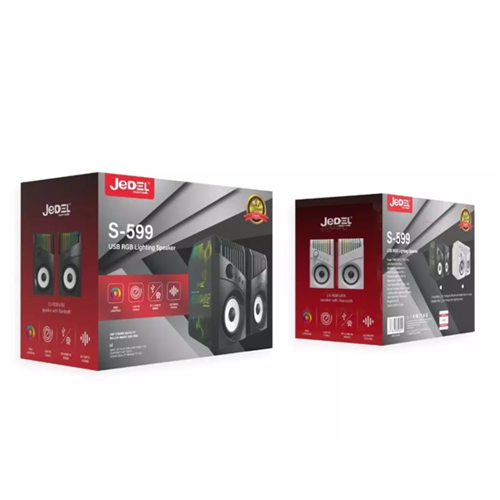 JEDEL S-599 RGB 6W Işıklı 1+1 USB Gaming Hoparlör