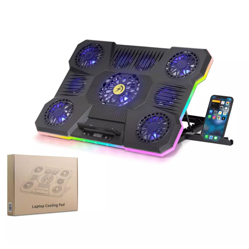 TELSAN DCXA21 Laptop Soğutucu 9x Fan RGB + Telefon Standı 14–18