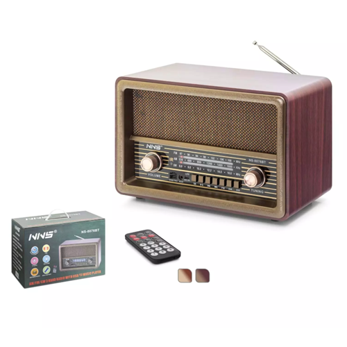 TELSAN NS-8076BT USB/SD/FM/BLUETOOTH NOSTALJİ GÜÇLÜ SİNYAL KUMANDALI MÜZİK KUTUSU 32.8 x 16 x 20.8 cm