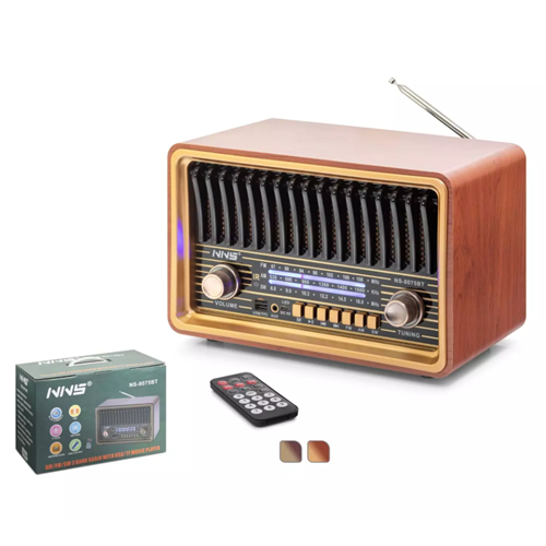 TELSAN NS-8075BT USB/SD/FM/BLUETOOTH NOSTALJİ GÜÇLÜ SİNYAL KUMANDALI MÜZİK KUTUSU 30 x 16 x 18.8 cm
