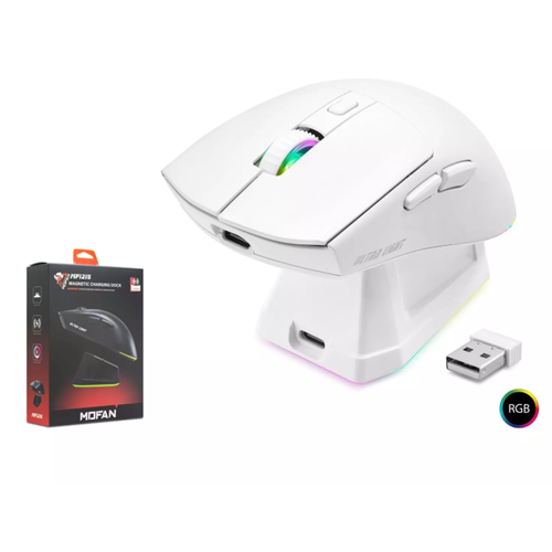 MOFAN MF1215W Kablosuz Gaming RGB Mouse Şarj Standlı