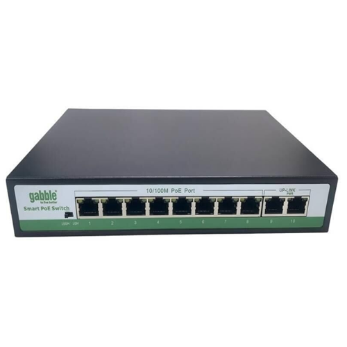 Gabble GAB-P82MM POE8 Port 10/100 Mbps + 2 Port 10/100 Uplink PoE Switch