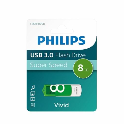 PHILIPS FM08FD00B/00 USB 3.0 8GB Vivid Bahar Yeşili Flash Bellek