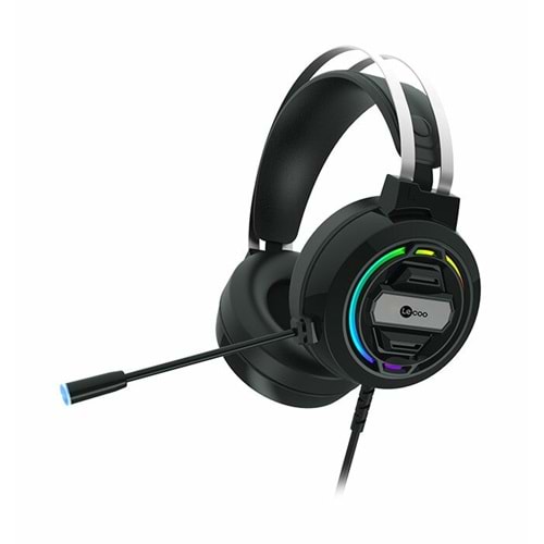 LECOO HT401 Kulak Üstü USB2.0 RGB LED Aydınlatmalı Kablolu Gaming Kulaklık Siyah