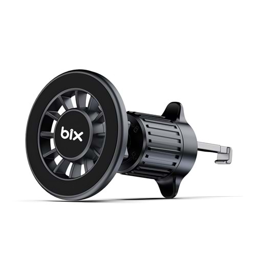 BIX BXCH13 360° Ayarlanabilir Hava Menfezi için Metal Kancalı Manyetik Araç İçi Telefon Tutucu Siyah