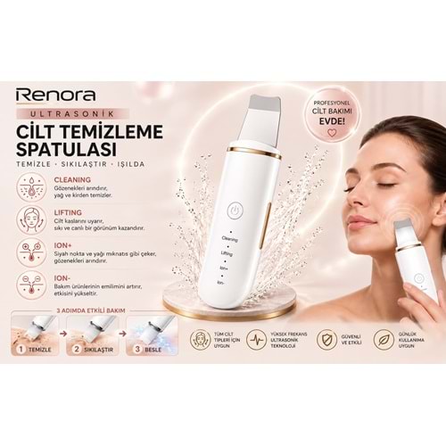CONCORD SM-15 RENORA 4IN1 Ultrasonic Cilt Temizleme Spatulası