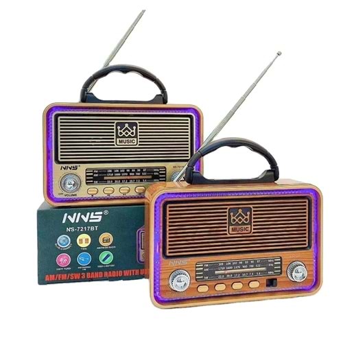TELSAN NS-7217BT USB/SD/FM/BLUETOOTH NOSTALJİ GÜÇLÜ SİNYAL MÜZİK KUTUSU