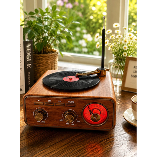 Meier MD-1317BT Nostaljik Görünümlü Bluetooth Hoparlör ve 3 Bantlı Şarjlı Radyo PL-4737