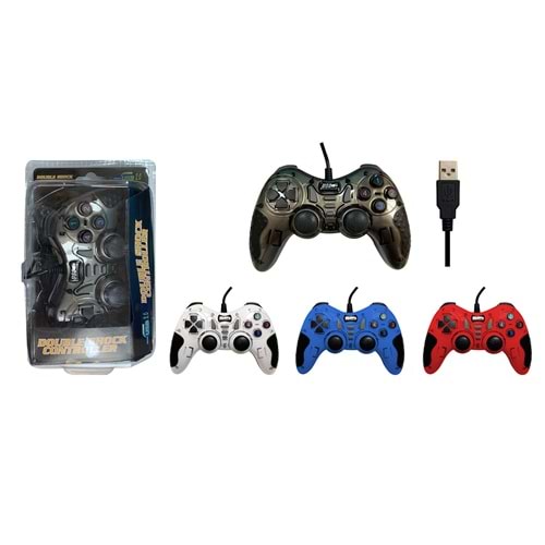 Platoon PL-2585 Double Shock Controller Usb Game Pad PC Oyun Kolu