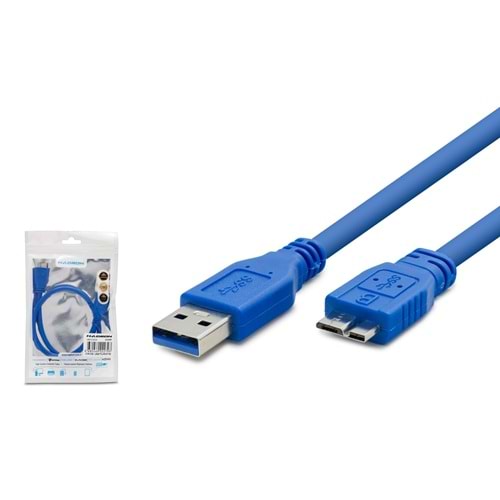 HADRON HDX7510 USB 3.0 Harddisk Kablosu 1 m Mavi