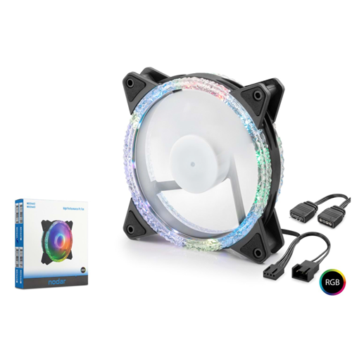NODAR ND2662 Kasa Fanı Dış Kristal ARGB 120 mm Siyah