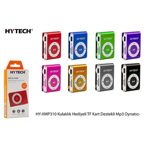 Hytech HY-XMP310 4*Siyah 4*Silver 2*Kırmızı 2*Mor 2*Mavi 2*Pembe 2*Gri 2*Turuncu TF kartlı MP3