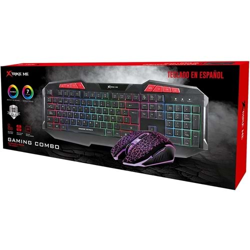 Xtrike Me MK-503 KIT Rainbow Aydınlatmalı Gaming Oyuncu Klavye + Mouse Set