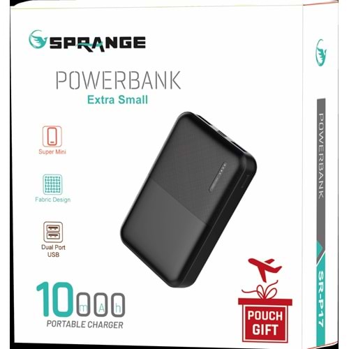 SPRANGE SR-P17 10000mAh Çift USB Girişli Mini Powerbank