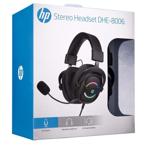 HP DHE-8006 RGB Işıklı 7+1 Usb Siyah Gaming Oyuncu Mikrofonlu Kulaklık