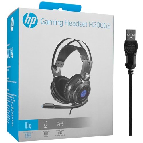HP H200GS RGB Işıklı Siyah 7.1 Gaming Mikrofonlu Kulaklık