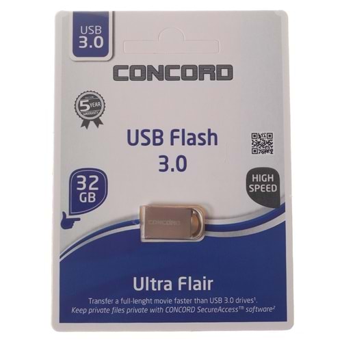 CONCORD C-3U32 32GB USB 3.0 METAL MİNİ FLASH BELLEK