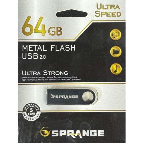 SPRANGE S-U64 64GB USB 3.1 METAL FLASH BELLEK