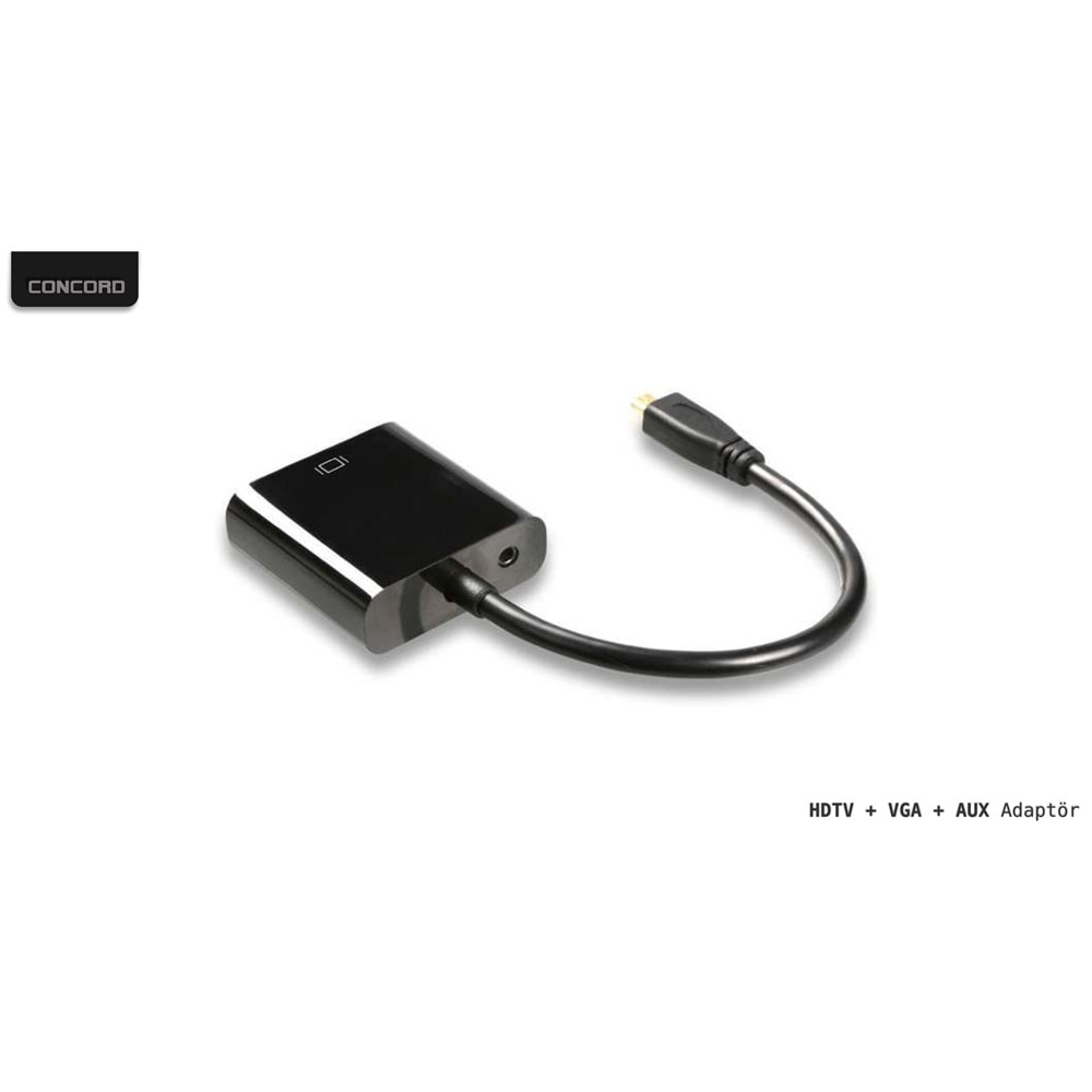 CONCORD C-554 HDMİ TO VGA + AUX DÖNÜŞTÜRÜCÜ KABLOSU