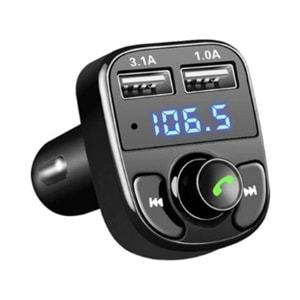 CONCORD C-606 3.1A X8 ÇİFT USB/TF/BT/FM BLUETOOTH TRANSMİTTER