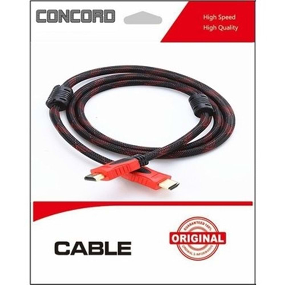 CONCORD C-513 1.5MT 1080P HASIR ÖRGÜLÜ HDMİ KABLO 1.5METRE