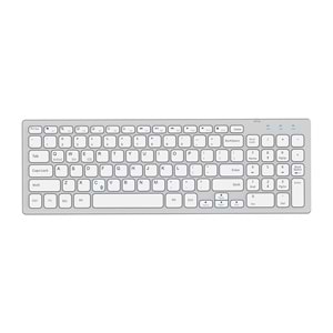 Everest KB-80W Beyaz/Gümüş 2.4Ghz Ultra İnce Q Mac/Win/Android/Ios Uyumlu Kablosuz Klavye