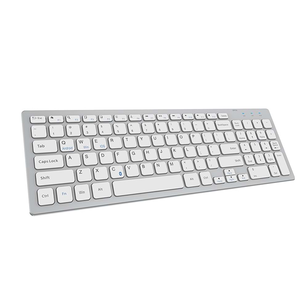 Everest KB-80W Beyaz/Gümüş 2.4Ghz Ultra İnce Q Mac/Win/Android/Ios Uyumlu Kablosuz Klavye