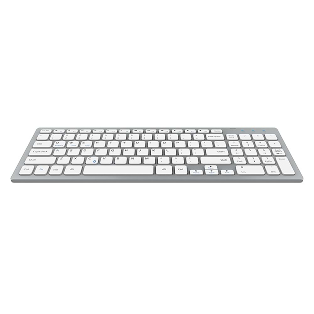 Everest KB-80W Beyaz/Gümüş 2.4Ghz Ultra İnce Q Mac/Win/Android/Ios Uyumlu Kablosuz Klavye