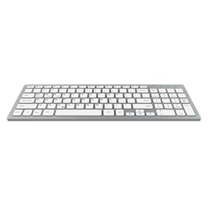 Everest KB-80W Beyaz/Gümüş 2.4Ghz Ultra İnce Q Mac/Win/Android/Ios Uyumlu Kablosuz Klavye