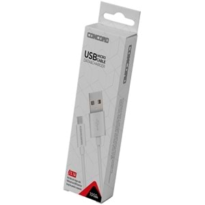 CONCORD C-321 MİCRO USB KABLO 2.1A ŞARJ VE VERİ KABLOSU KUTULU