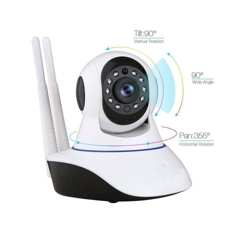 Concord C-630 3MP 1080P Full HD Gece Görüşlü Wifi TF Kart Destekli Hareketli IP Kamera