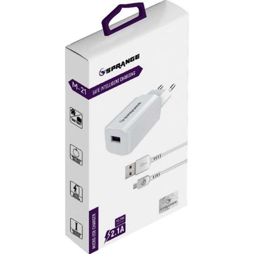 SPRANGE M-21 5V2.1A 10.5W SAMSUNG MİCRO ŞARJ ALETİ TAKIM