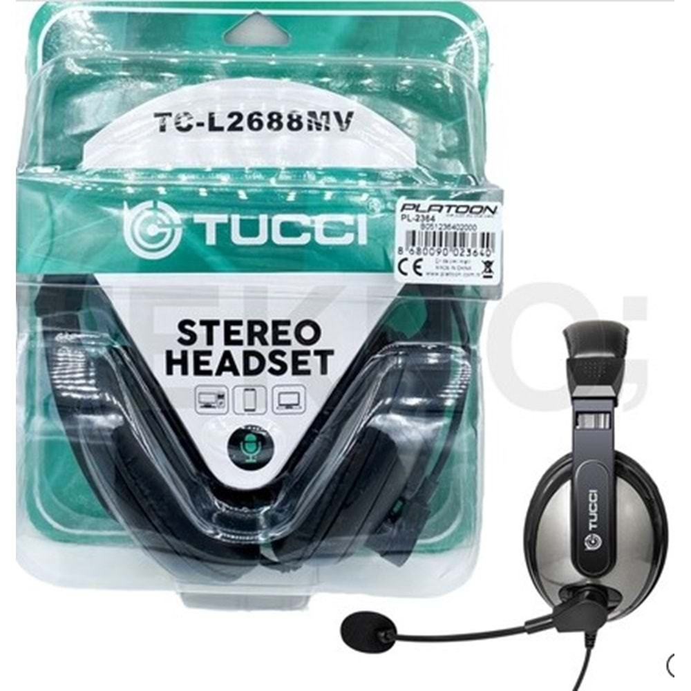 TUCCİ TC-L2688MV STEREO PC OYUNCU MİKROFONLU KULAKLIK PL-2364