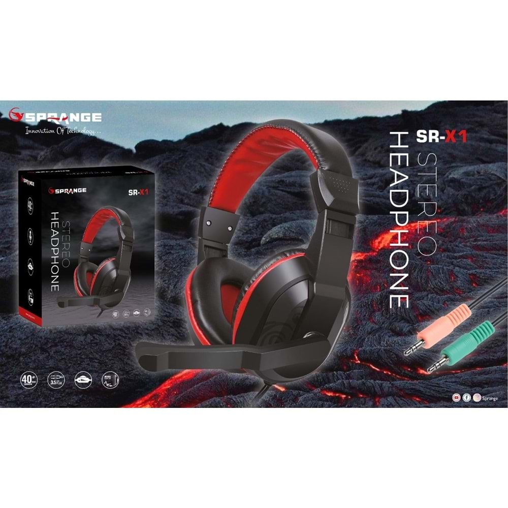 SPRANGE SR-X1 OYUNCU GAMİNG PC MİKROFONLU KULAKLIK