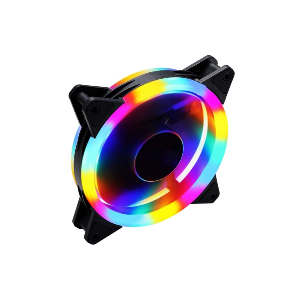 Concord C-892 RGB Rainbow Color Gökkuşağı Renkli 12CM Soğutucu Fan