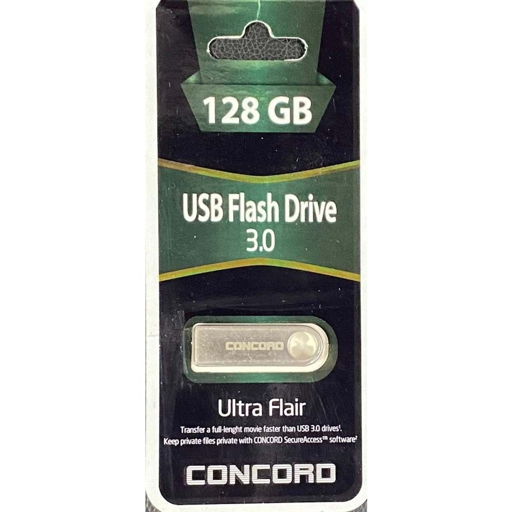 CONCORD C-U128 128GB USB 2.0 METAL ULTRA FLAİR FLASH BELLEK