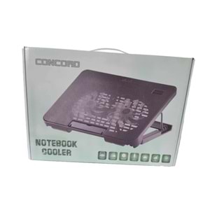 CONCORD C-883 IŞIKLI LEDLİ STANDLI 2 FANLI LAPTOP SOĞUTUCU