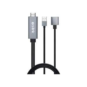 S-link SL-IPH25 HDMİ to USB-F 2m Mobil Telefon Uyumlu Görüntü Aktarıcı Kablo